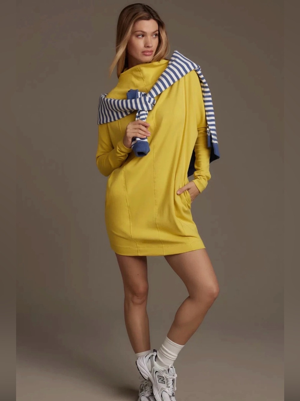 Anthropologie Lemon Yellow Mini Dress never worn